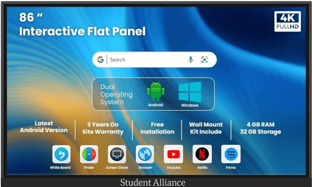 86-Inch Digital Boards: Features, Pricing, and Why Student Alliance Panel is a Top Choice